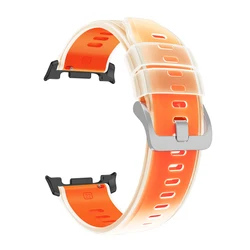 Two - Tone Silicone Sport Watch Band in Ultra 47mm Size - Galaxy Watch Ultra2 (Orange)