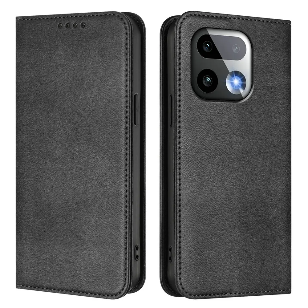 RFID Leather Wallet Flip Case with Magnetic Closure