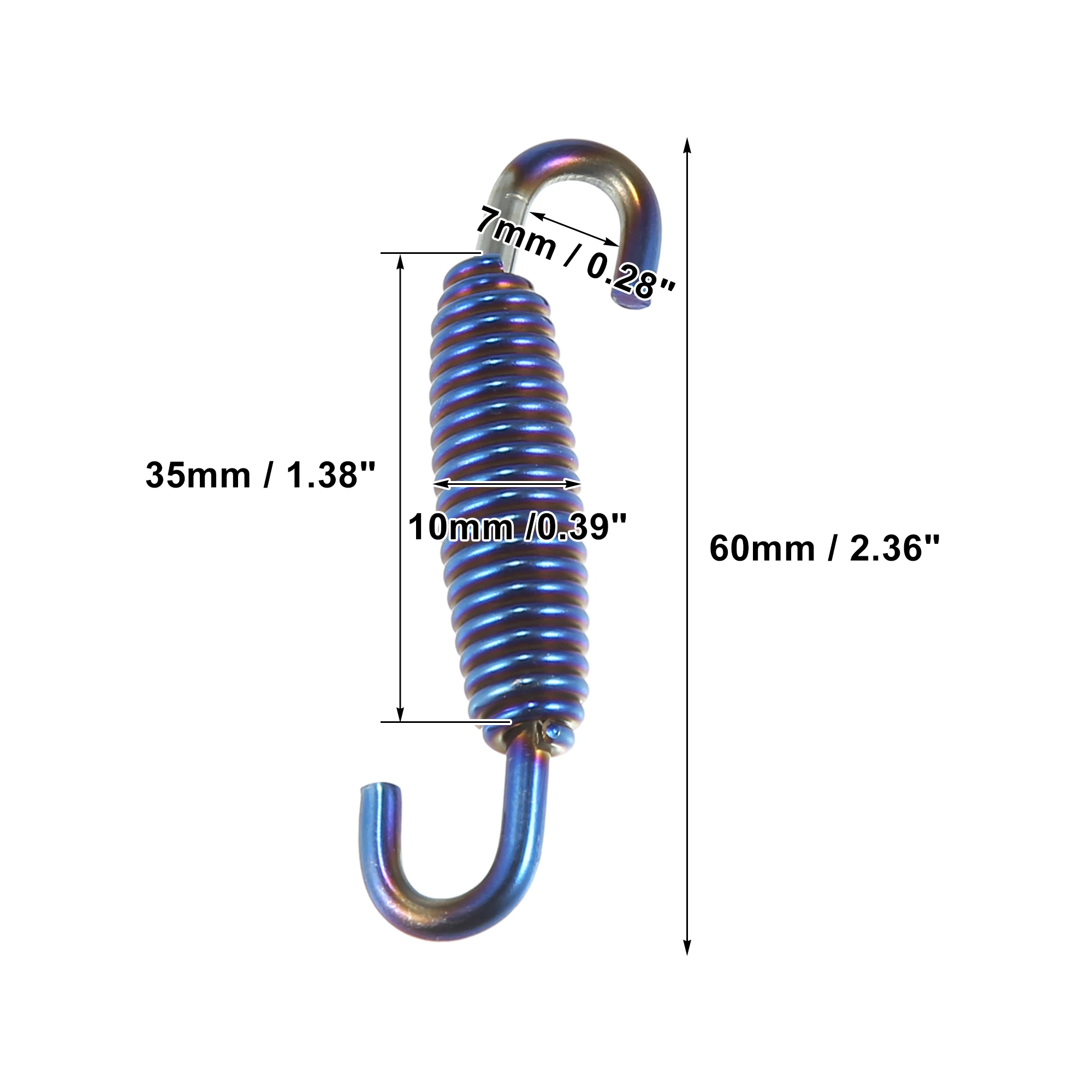  A ABSOPRO Moto Échappement Tuyau Ressorts 40mm Silencieux Pivot  Ressort Crochet