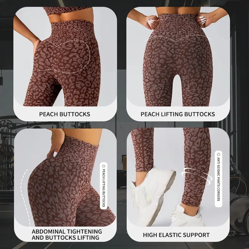 Yoga Pants Sports Pants Sports Leggings Women Seamless Hip Lifting High Waist High Elasticity