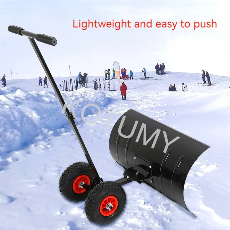 Ice Scraper Wheeled Hand Push Snow Removal Shovel Large Snow Removal Tool  Vehicle Snow Removal Artifact Snow Removal Machine