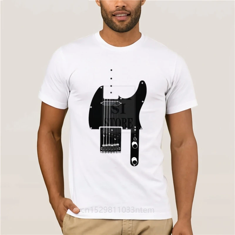 Men's T-shirt Cartoon Fun Telecaster Body men Summer Fashion Street Short Sleeve T-Shirt