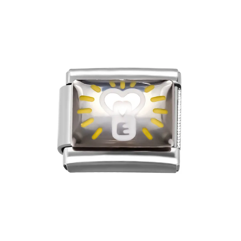 10Pcs 9mm Hapiship Stainless Steel Splicing Bracelet Accessories Moon Star  Connector for DIY Men Women Jewelry Make Supplies