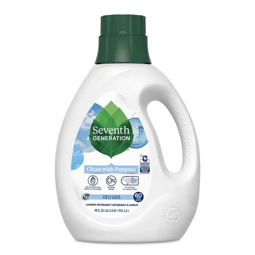 Biodegradable Enzyme-Rich Laundry Detergent Hypoallergenic Unscented 60 Loads