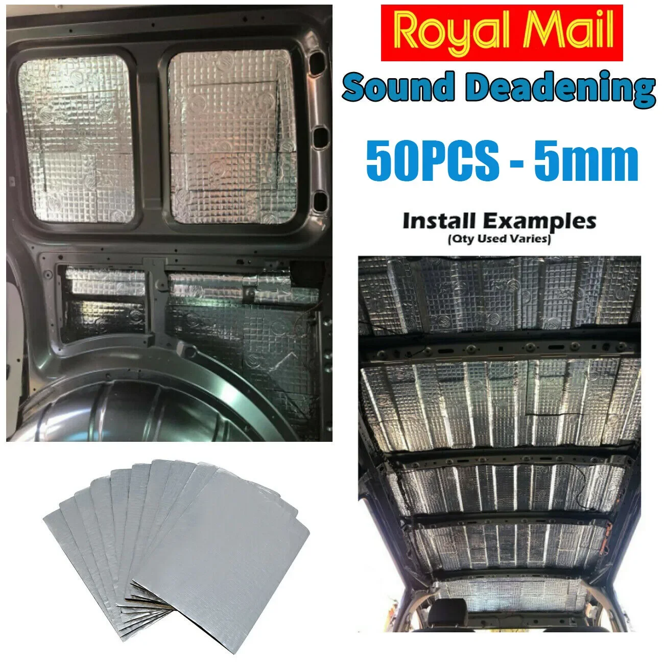 Lot De 10 Tapis Insonorisants Pour Voiture, 5 Mm D'épaisseur