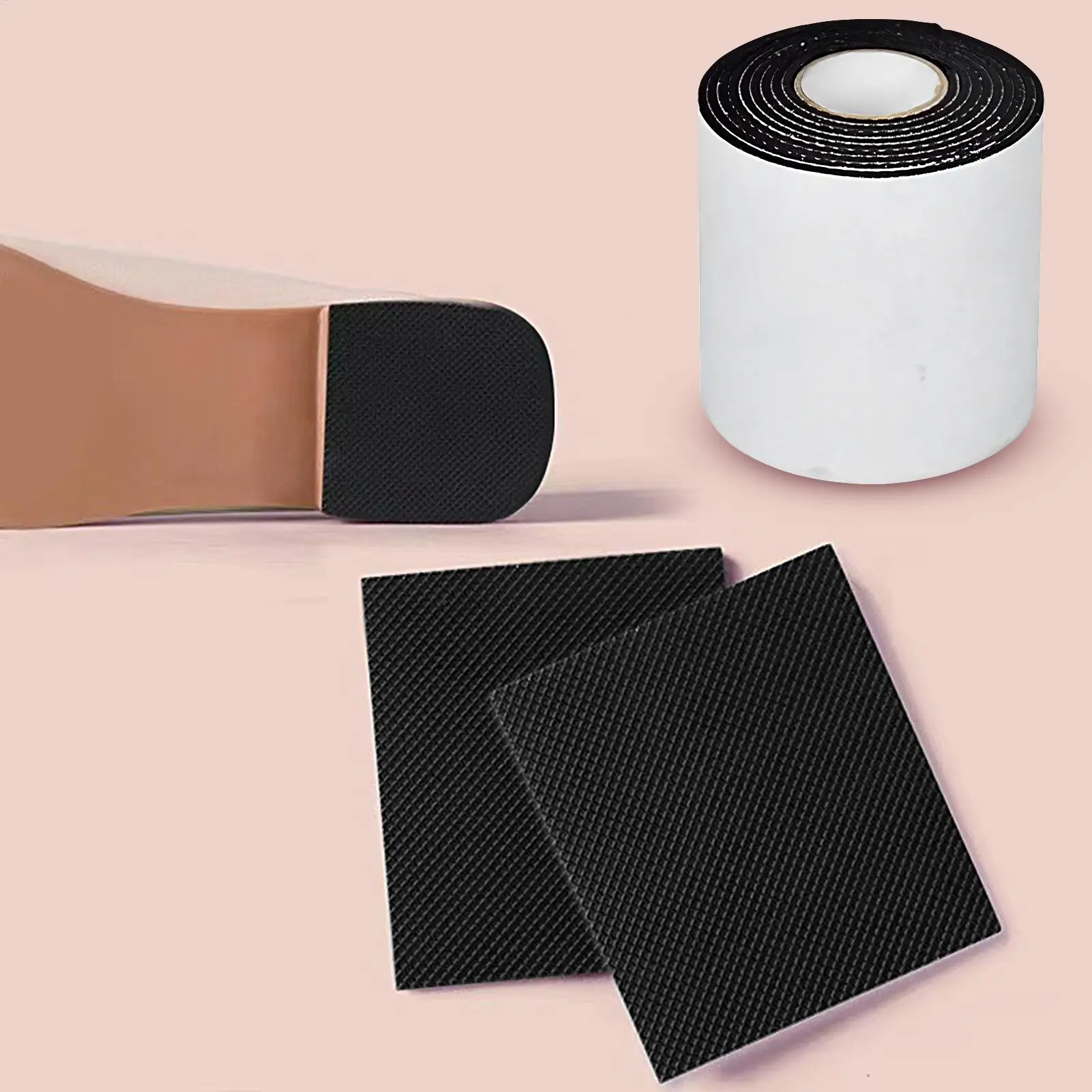 Selbstklebendes EVA Anti-Rutsch Schuhreparaturband - Geräuschreduzierend für hohe Absätze, verschleißfest, Reparatur von Löchern, Sohlenschutz-Aufkleber – Detail 6