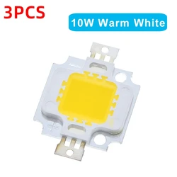 White/Warm White High - Power LED COB Integrated Lamp for DIY Floodlight/Spotlight (3PCS 10W Warm White)