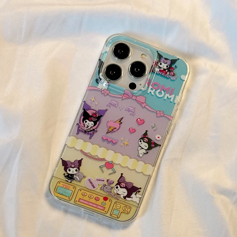 thumbnail image 1 of Sanrio Anime Hello Kitty Phone Case Cute Cartoon IPhone 15 14 13 12 11 Pro XS Max 7 8 Lovely Kuromi Holder Cover Anti Drop Funda, 1 of 4
