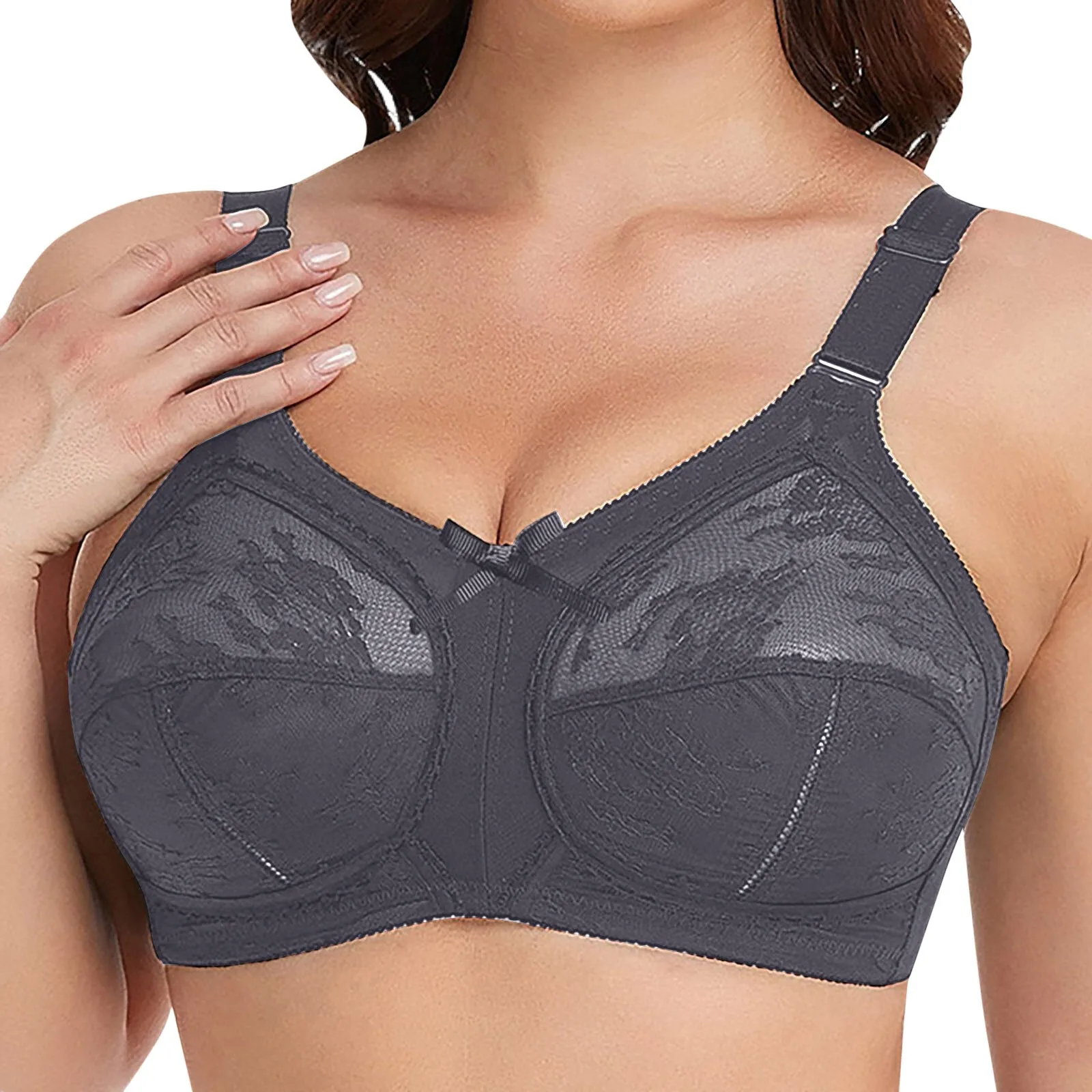Push Up Bras For Women Women'S Large Size Bra Lace Full Coverage Sexy Comfort Non Padded Non Wired Lingerie бюстгальтер женский - Image 4