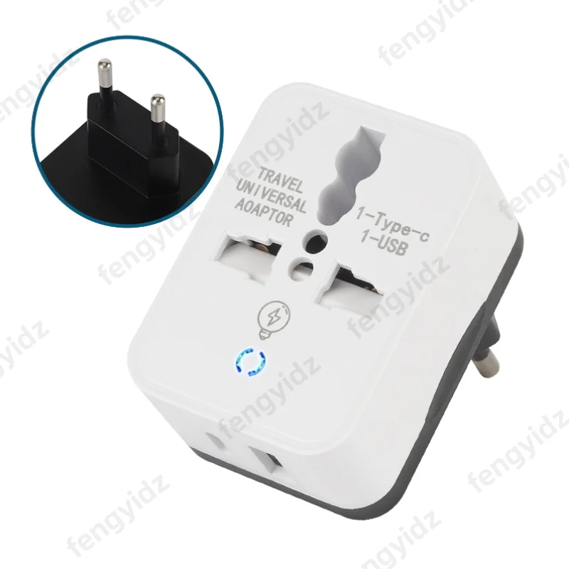 Universal Travel Adapter with USB Type-C Port - Power Charger and Outlet Converter