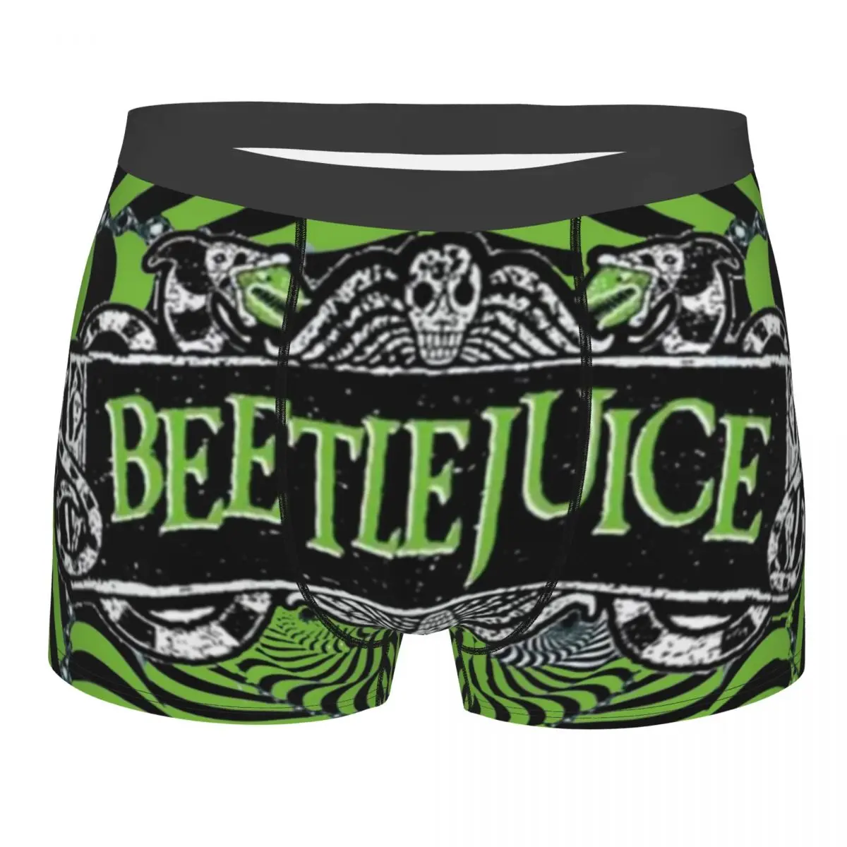 

Custom Horror Movie Beetlejuice Underwear Men Stretch Tim Burton Film Boxer Briefs Shorts Panties Soft Underpants For Homme