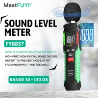 MASTFUYI Professional Digital Sound Level Meter, 30-130dB Range, High-Precision Noise Measuring Instrument for Audio Analysis 1