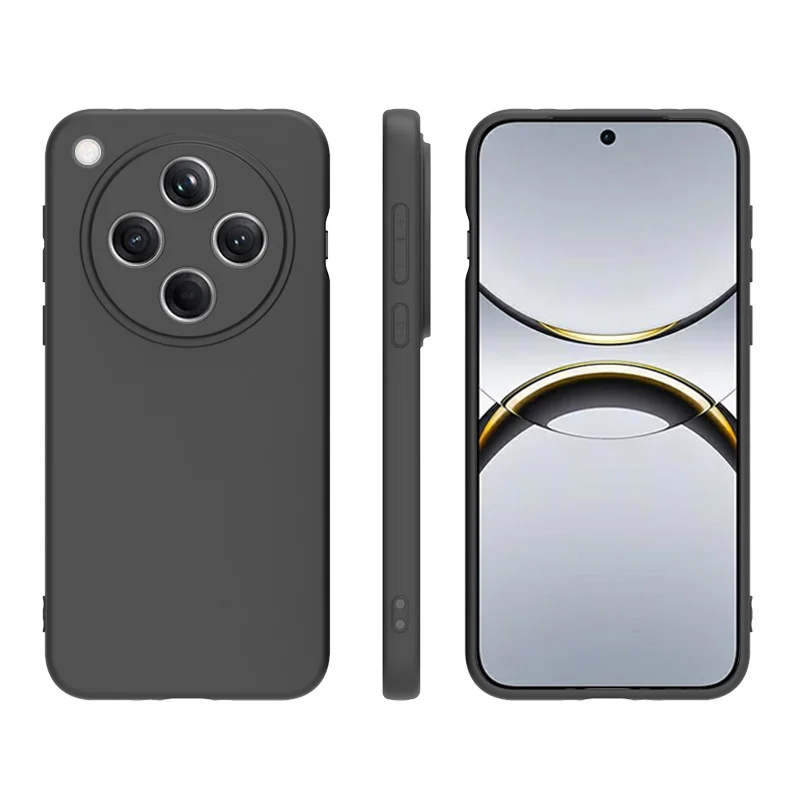 Sleek Black Matte Silicone Phone Case - Soft TPU Slim Design