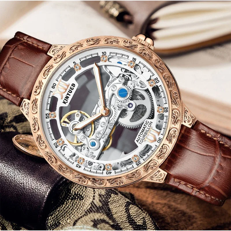 

Высококачественные роскошные оригинальные мужские часы с турбийоном, механические часы, наручные часы для мужчин, наручные часы, автоматический Скелетон