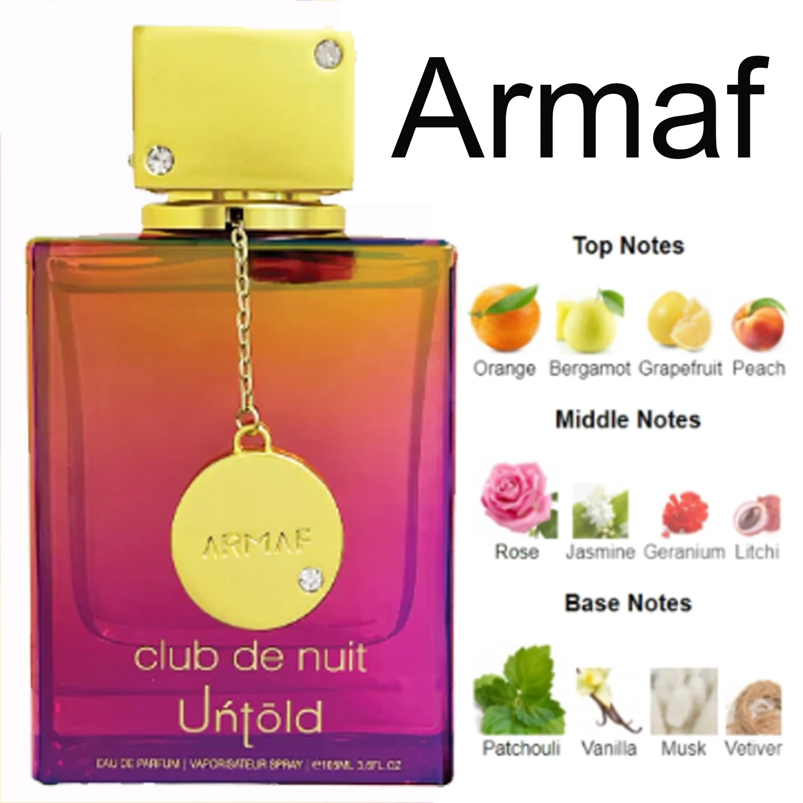 Armaf Club De Nuit Untold Eau De Parfum Spray (Unisex) 3.6 oz for Women 4