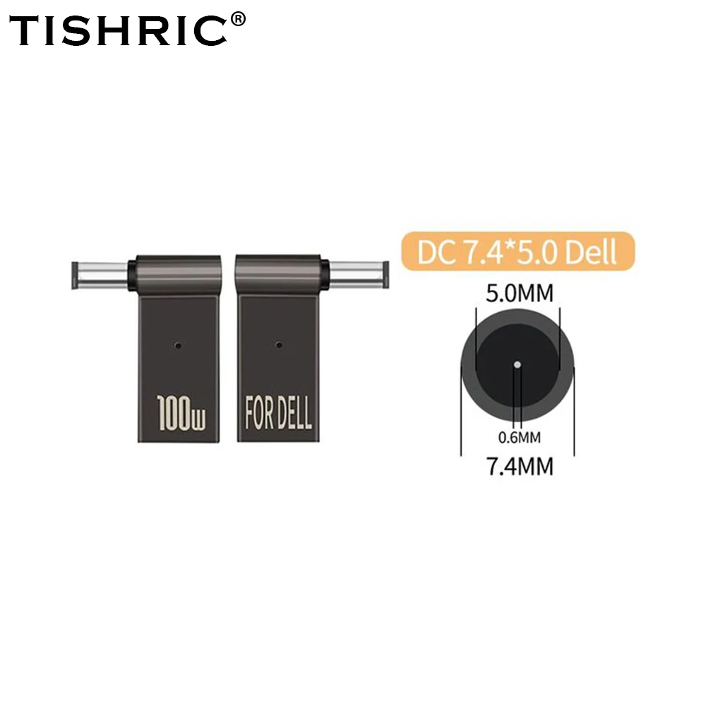 100W Laptop Power Charger Converter - Type-C to DC Male Adapter