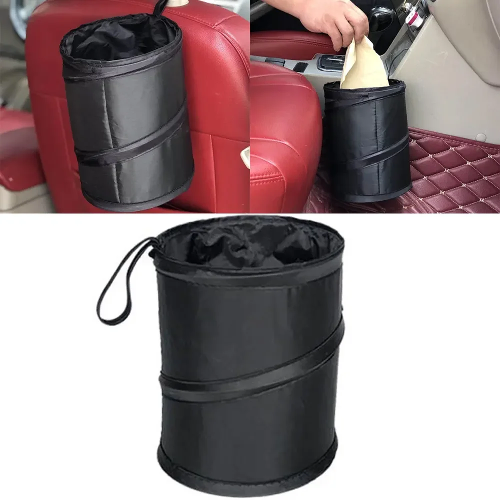 Car Garbage Bag Car Trash Can Portable Garbage Bin Foldable Pop-up Waterproof Bag Waste Basket Interior Accessories