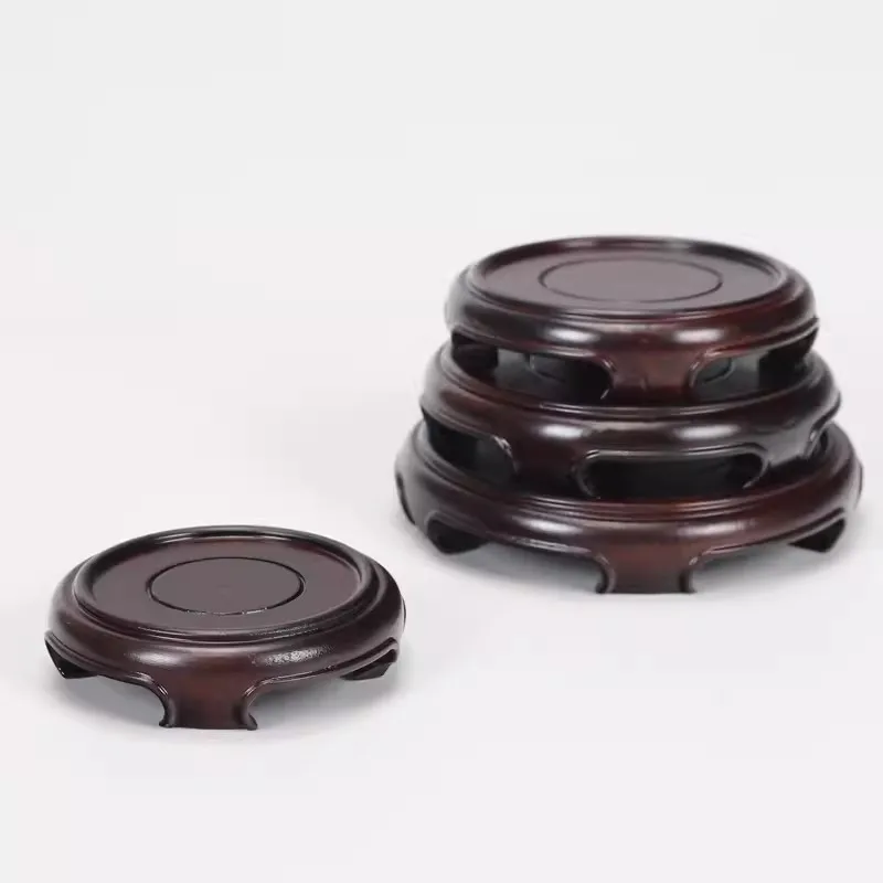 Redwood-Whole Solid Wood Ming Style Square Seal Base, Jade Stone Bracket, Purple Sand Teapot ornament, Bonsai Base