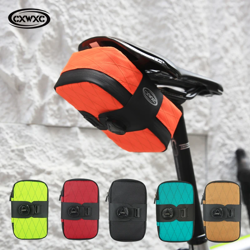 CXWXC BOA Bicycle Saddle Bag Portable Waterproof 0.6L Large