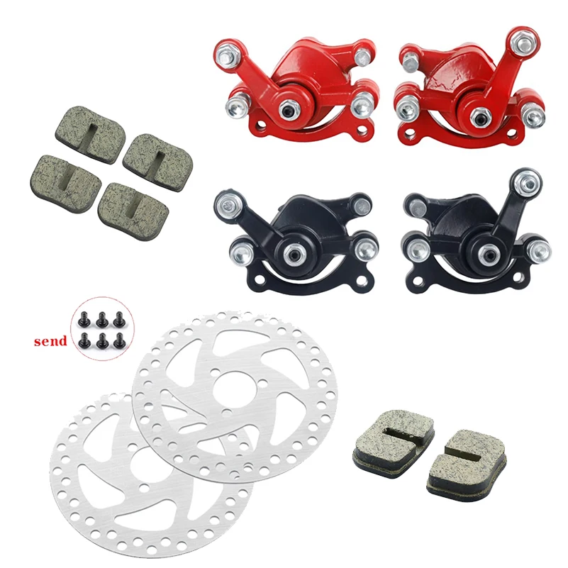 Étrier De Frein à Disque Avec Plaquettes Pour Mini Moto 43-49cc - Lot De 2 étriers + 4 Plaquettes, Avant/arrière