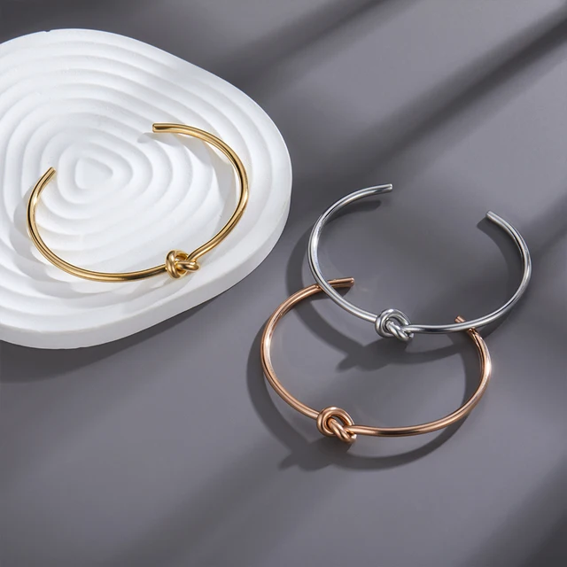 Stainless Steel Bracelet for Women Silvery Irregular Bracelets Opening Adjustable Cuff Bangles Couple Jewelry Accessories Gifts 6