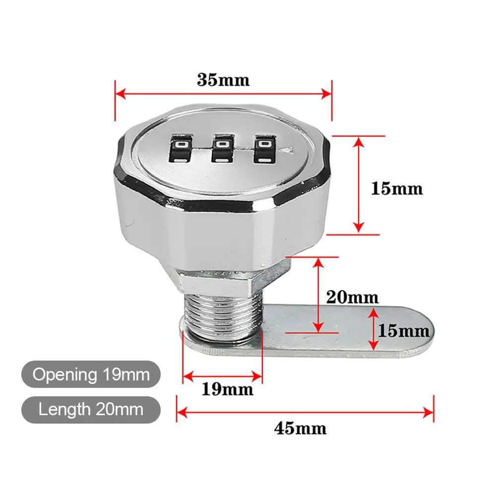 

Reliable Security with this Zinc Alloy Turn Tongue Lock Locker Combination Lock Perfect for Various Locations