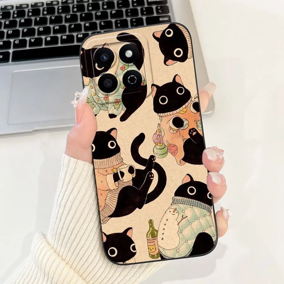 Cute Panda Cartoon Soft Silicone Matte Phone Case - Durable Protective Cover