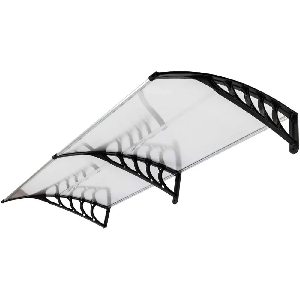 

Outdoor Tent Silver Canopy + Black Bracket) Exterior Door Marquee Pergola Carport Awnings Camping Porch Shade Garden Supplies