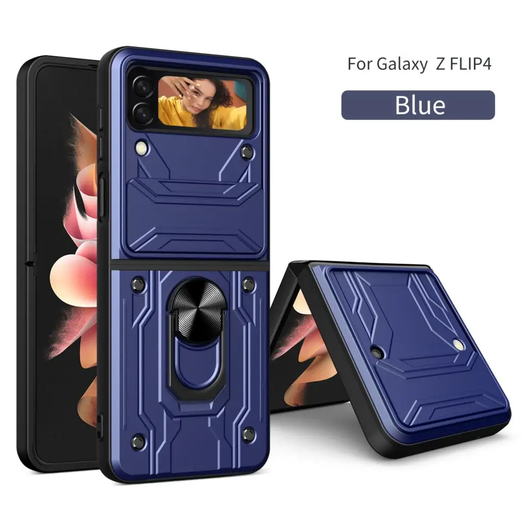 Custodia Magnetica Per Samsung Galaxy Z Flip 4 Supporto Per Anello Per Auto Capas Galaxy Smartphone Android Fundas Samsung Galaxy Z Flip 5