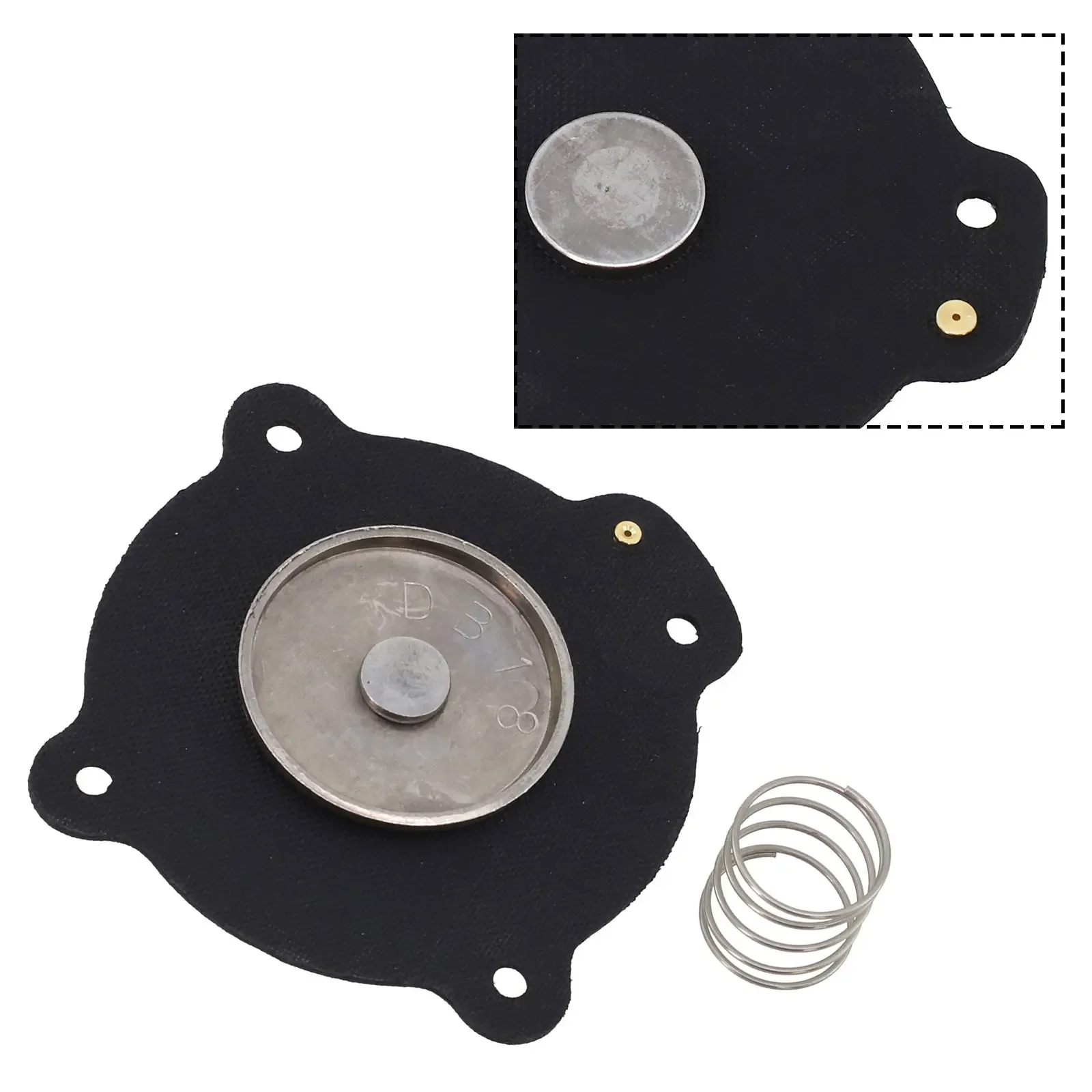 

Brand New Diaphragm Repair Kit Pneumatic 1 Pc Black DB18 For Mecair VNP208/VEM208 Mecair Pulse Valve Diaphragm Nitrile Buna