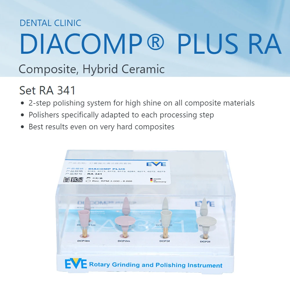 EVE Dental Composite Polishing Set RA341 Plus Twist Grinding