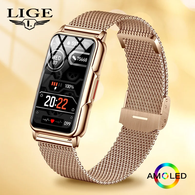 

LIGE 2023 New Sports Smart Watch Men Women 1.47-inch Full Touch Fitness Tracker IP67 Waterproof Smartwatch For Huawei Phone