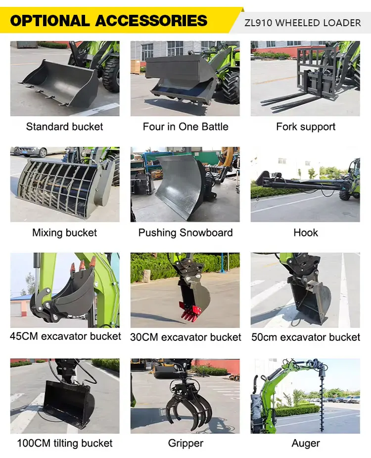 Hochwertiger Teleskoparmlader, Mini-Radlader, 700 kg, 800 kg, kleiner Teleskoplader zu verkaufen – Detail 4