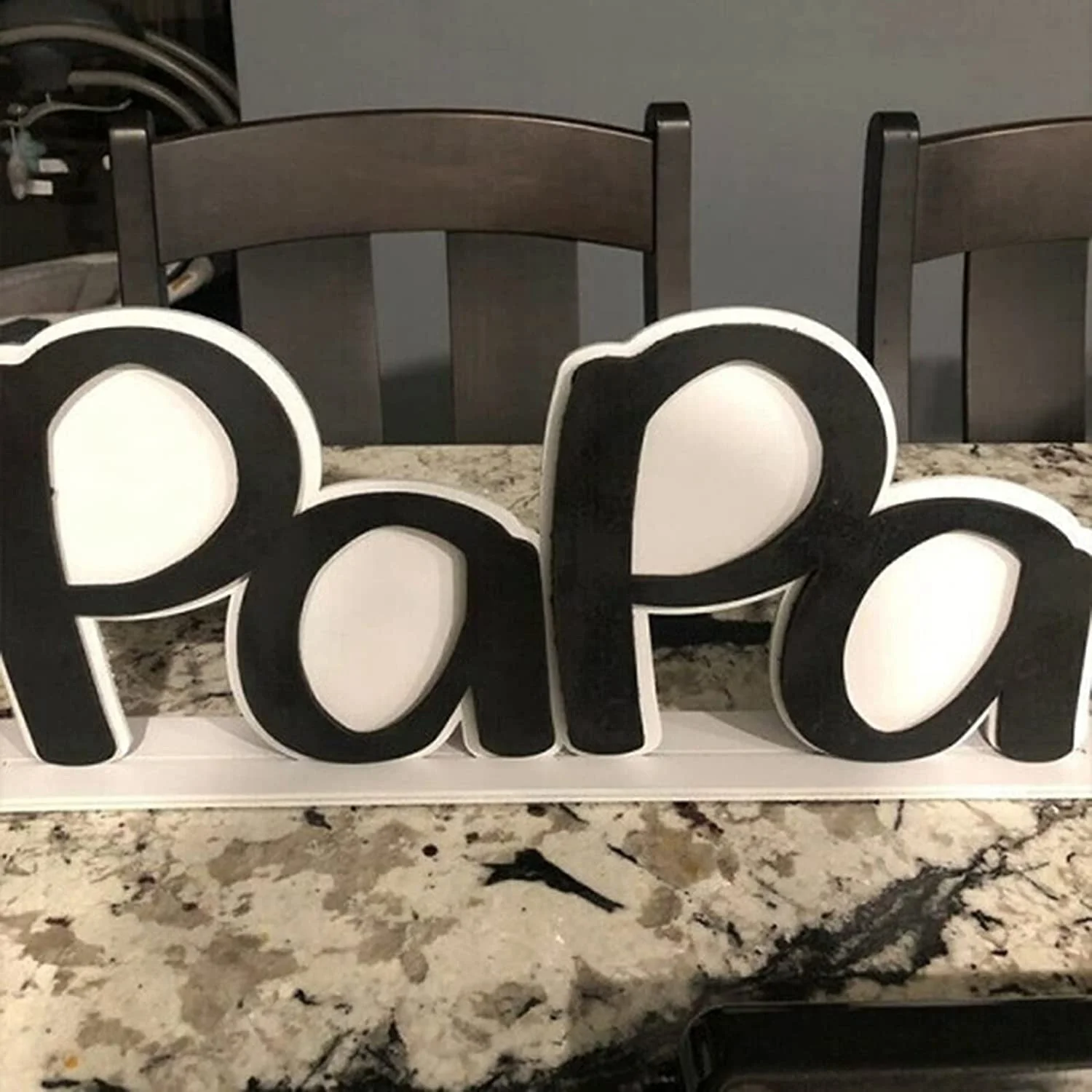 Father's Day PaPa Picture Frame,Dad Gifts From Daughter,Dad Birthday Gifts, Dad Photo Holder, Father's Day Gift -Black 6