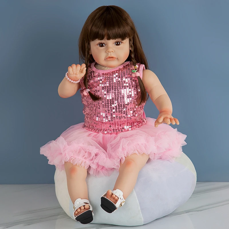 

60CM Big Size Sue Sue Reborn Baby Doll 24 Inch Realistic Bebe Toddler Doll Toys for Girls Playmates Birthday Gifts