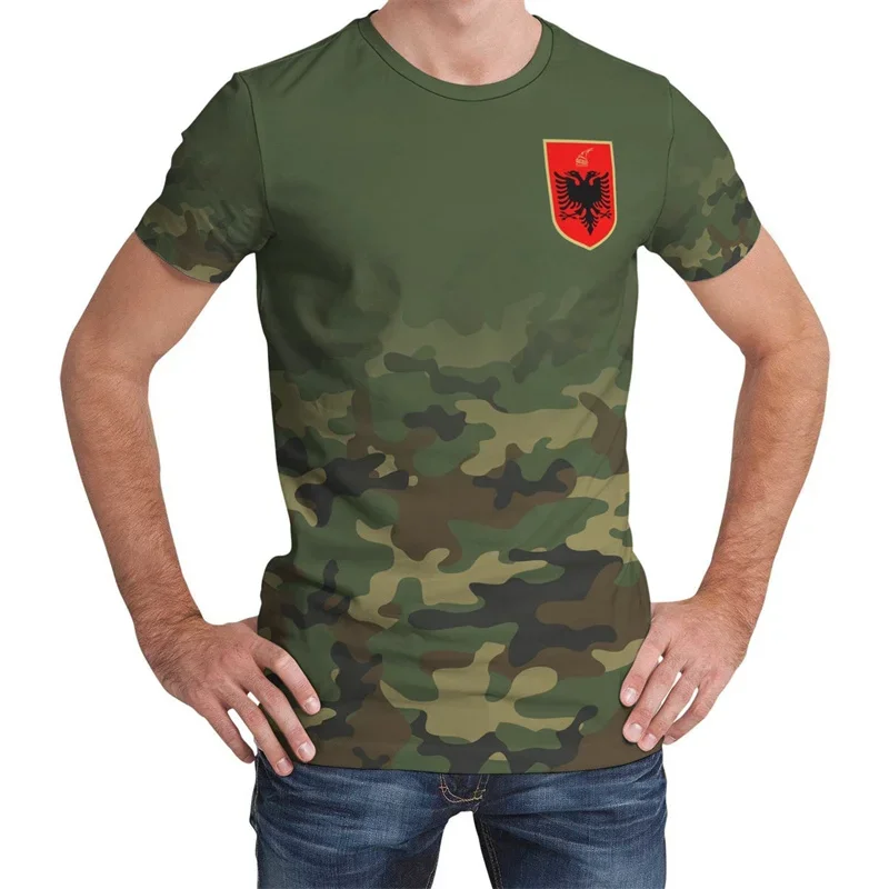 Albanien Herren- und Damen-T-Shirts 3D Fußball-Uniformen Outdoor-Sport Fitness Wettkampf-Training Schnelltrocknende Atmungsaktive Streetwear – Detail 17