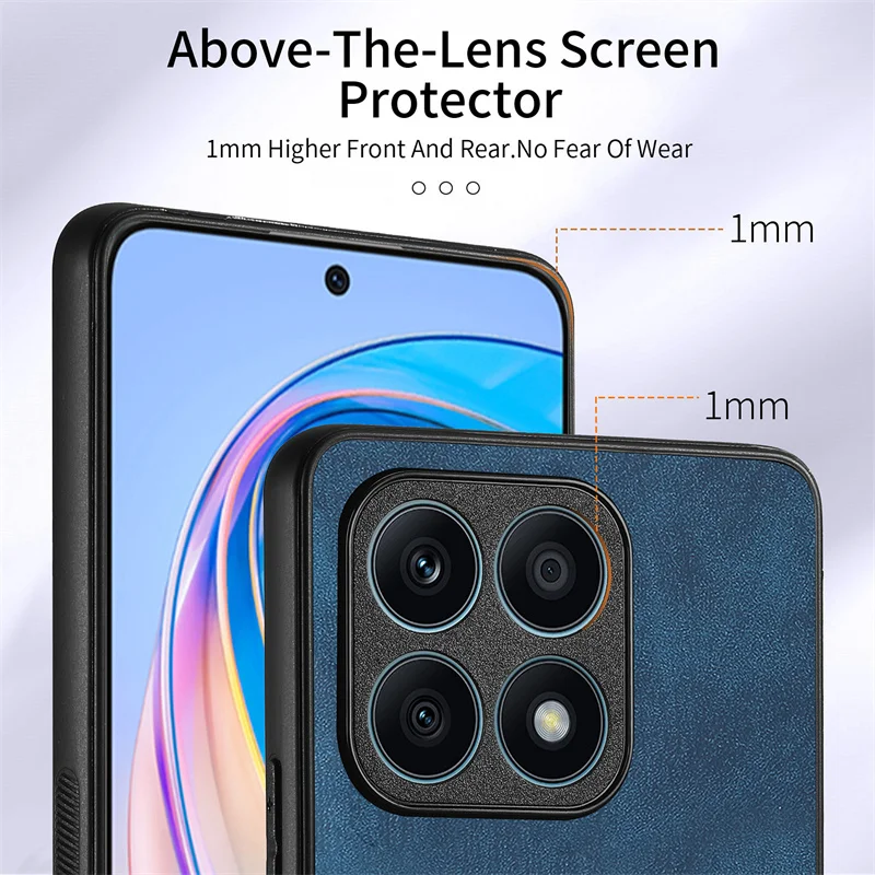 Luxury Leather Card Holder Case with Ring Stand and Magnetic Back Cover