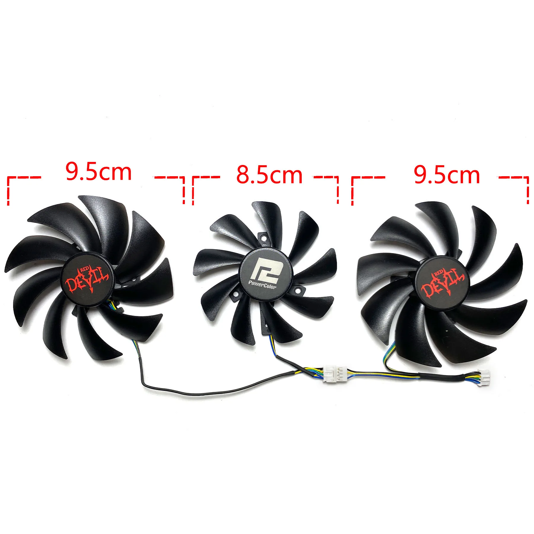 Red Devil oc Placa Gráfica Ventilador de Substituição Novo Adequado para Powercolor Rx6700xt 6750 6750xt 6800 6800xt 6900xt 6950xt - Imagem 6