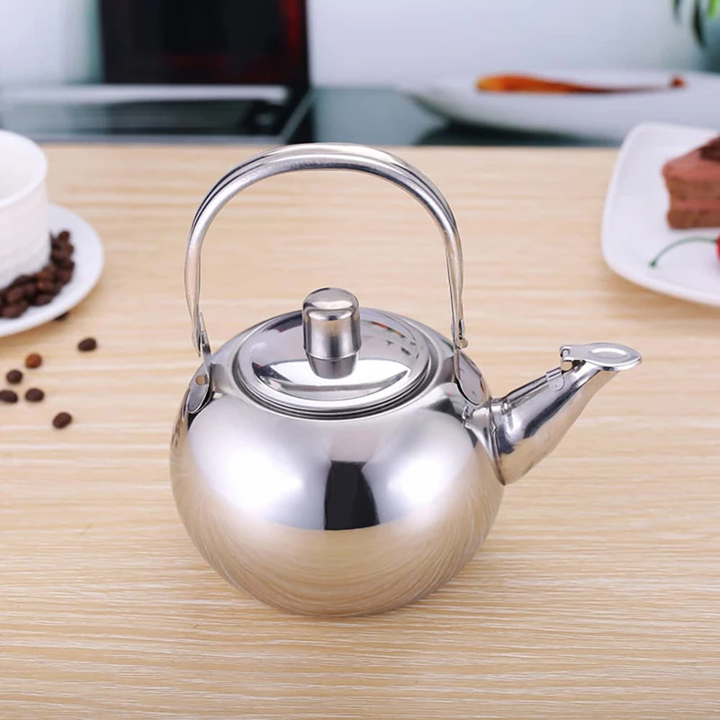 Teiera Con Infusore In Acciaio Inox 304 Da 2L – Per Gas E Induzione, Colino Rimovibile, Manico Ergonomico, Perfetta Per Casa, Ristoranti E Feste
