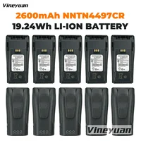 10PCS 2600mAh NNTN4497CR NNTN4497 High Capacity Li-ion Battery For Motorola CP040 CP140 CP150 CP160 CP180 DEP450 XiR P3688 Radio 1