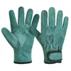 1Pair Garden Work Glove Cowhide  Breathable Garden Gloves Thorn Proof Ladies Flower Garden Safety Mittens for Weeding Pruning 1