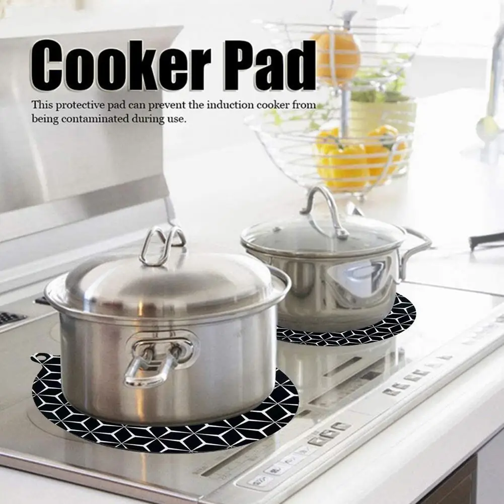 Induction Cooktop Mat High-Temperature Resistant Silicone Fireproof Cooktop Protector Mat Air Fryer Liners Kitchen Accessories