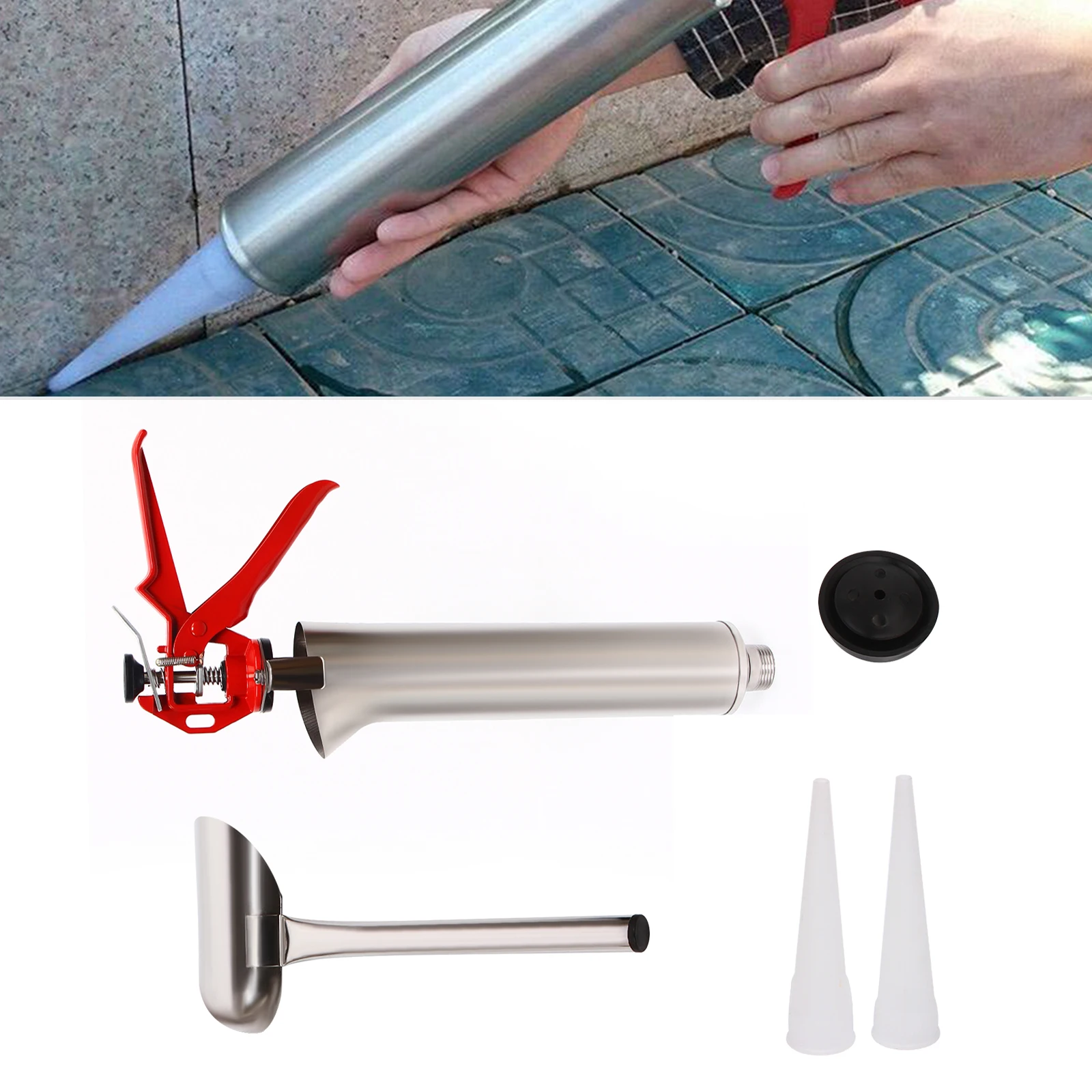 Stainless Steel Mortar Spot Grouting Gun Sprayer Grouting Mortar Sprayer Applicator Tool Cement Lime Wall Joint Guns