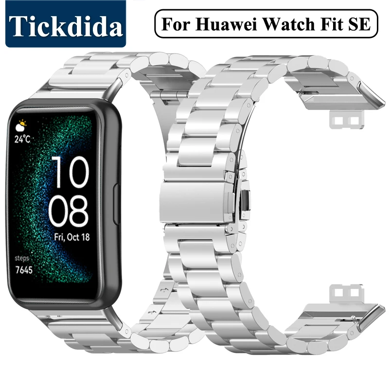 

Metal Watchband for Huawei Watch Fit Special Edition Stainless Steel Strap Classic Bracelet Correa Smartwatch Band Accessories