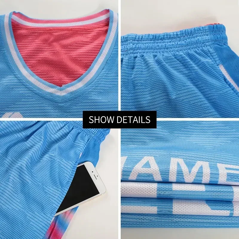 Men Basketball Shirt Sublimation Reversible Basketball Uniform Professional Throwback Jersey Breathable Jersey
