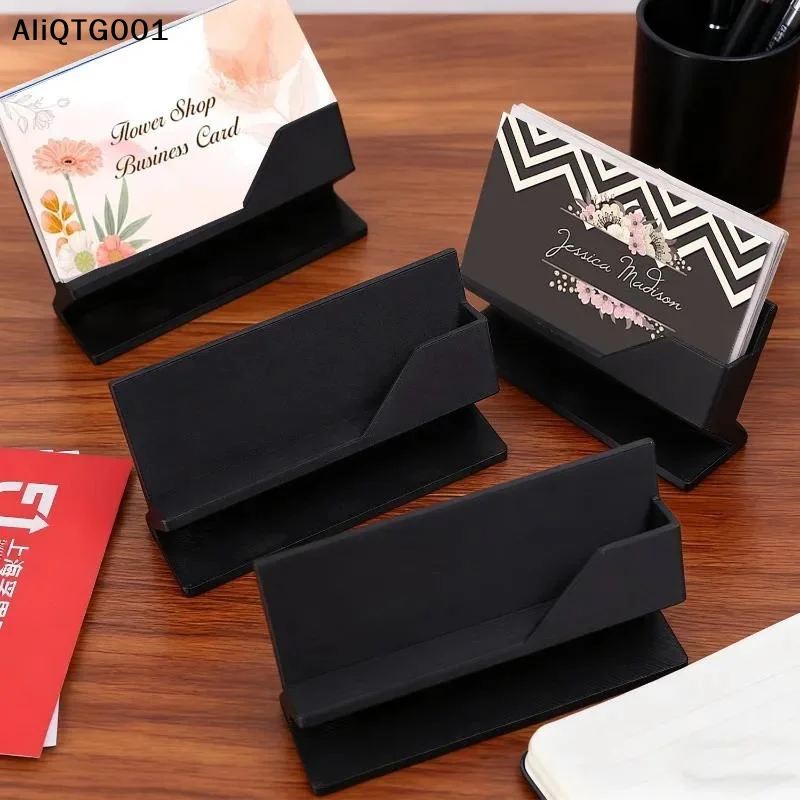 1PC 미니멀리스트 명함 홀더 플라스틱 데스크탑 정리함 모든 크기의 카드 보관 및 전시에 적합