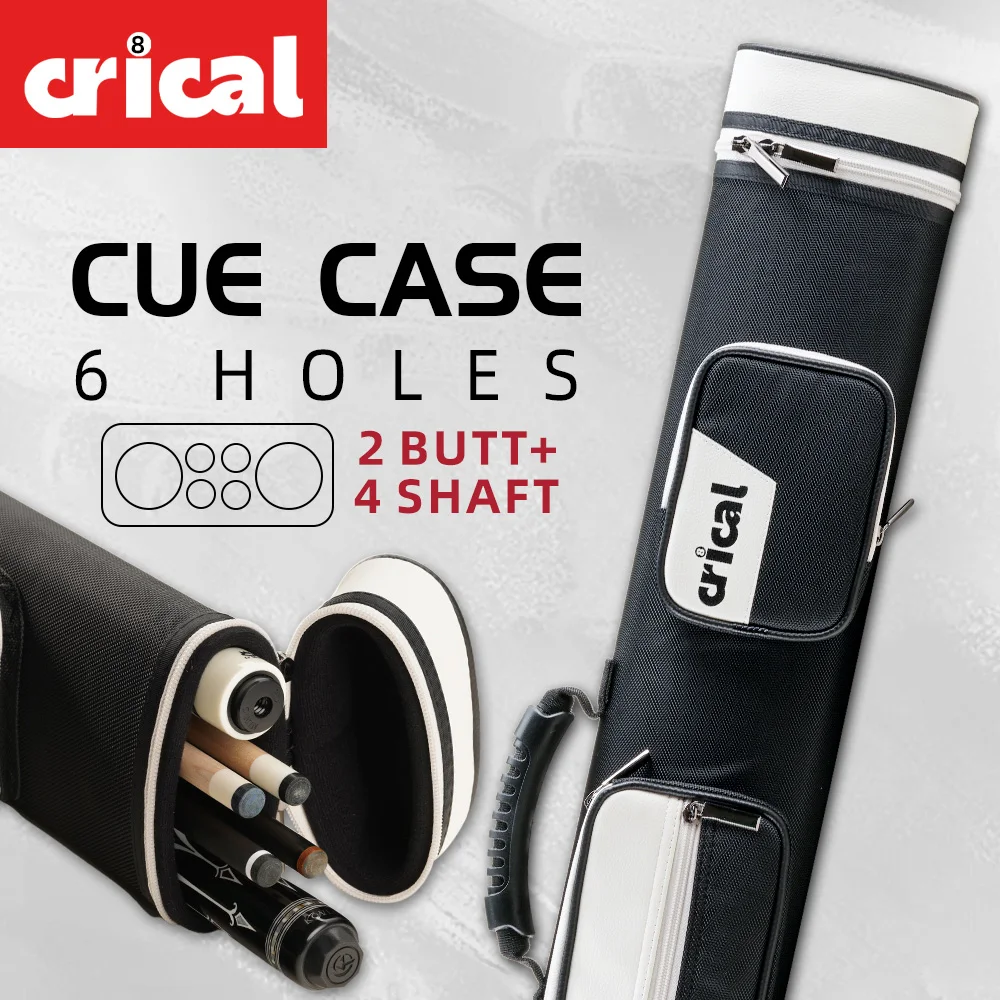 CRICAL Billiards Cue Case 6 Holes 2x4 Pool Cue Case Billiard