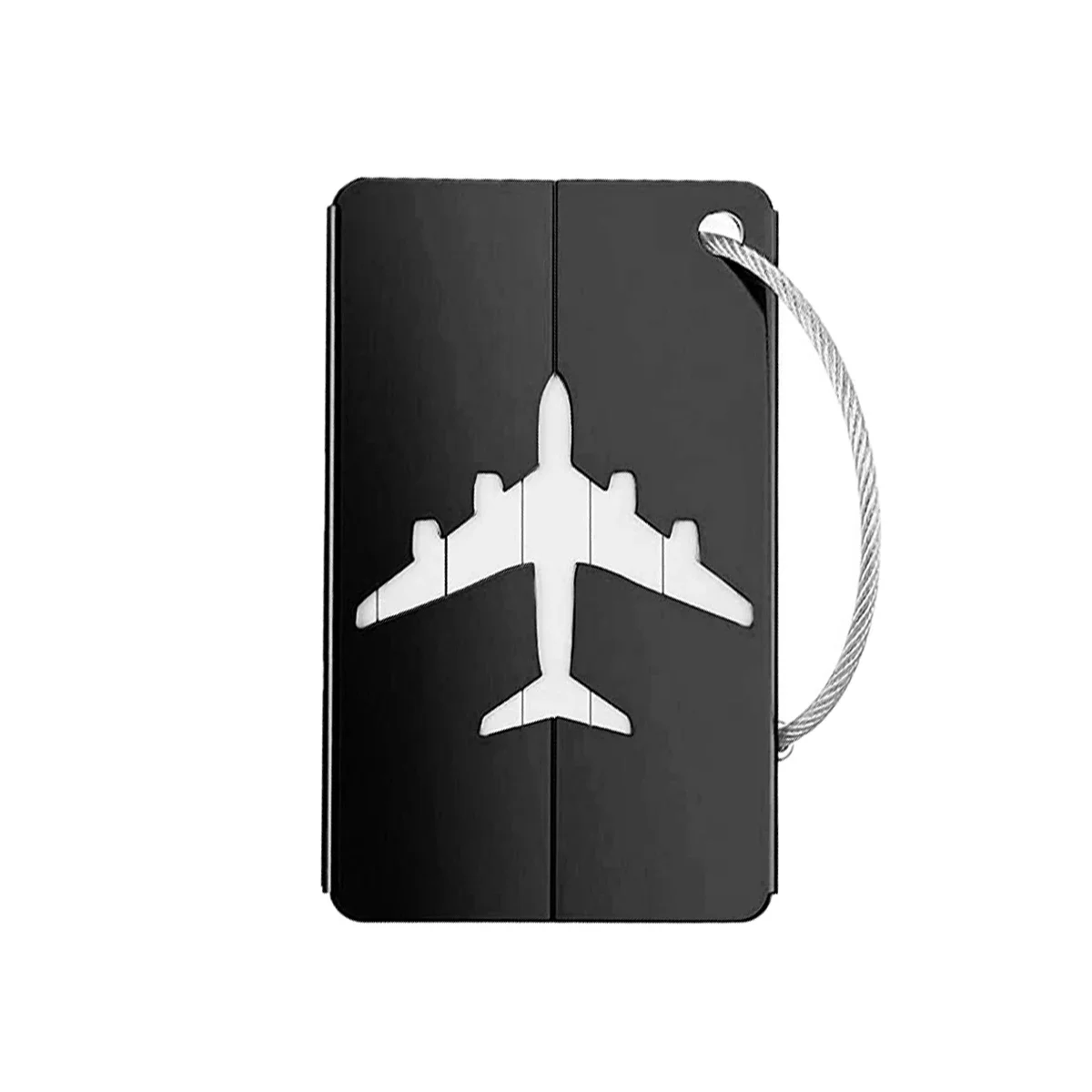 Aluminiumlegierung Reisegepäckanhänger Hängeetikett Kofferanhänger Flugzeug-Namensschild mit ID-Karten Anti-Verlust Einfarbiges Reisezubehör – Detail 15