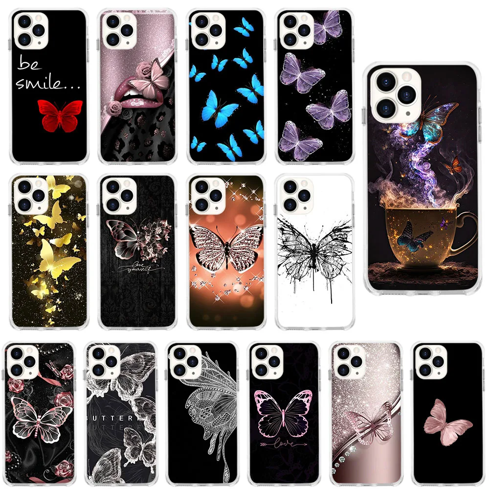 Ai-21 Fashion Retro Butterfly Soft Case Per Infinix Hot Smart Note Zero 8 8I S5 4 4C 6 X Neo 20I 20 12 G96 Pro Lite