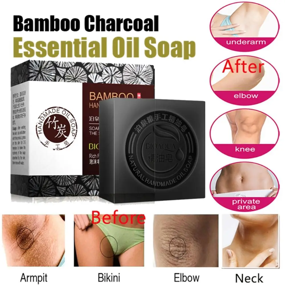 

Face Hair Care Remove Acne Deep Cleansing Essential Oil Soap Bamboo Charcoal Soap Skin Whitening Natural Organic Herbal